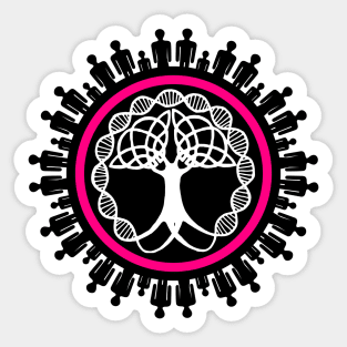 Tree of Life Global Unity For World Peace & DNA Activation Sticker